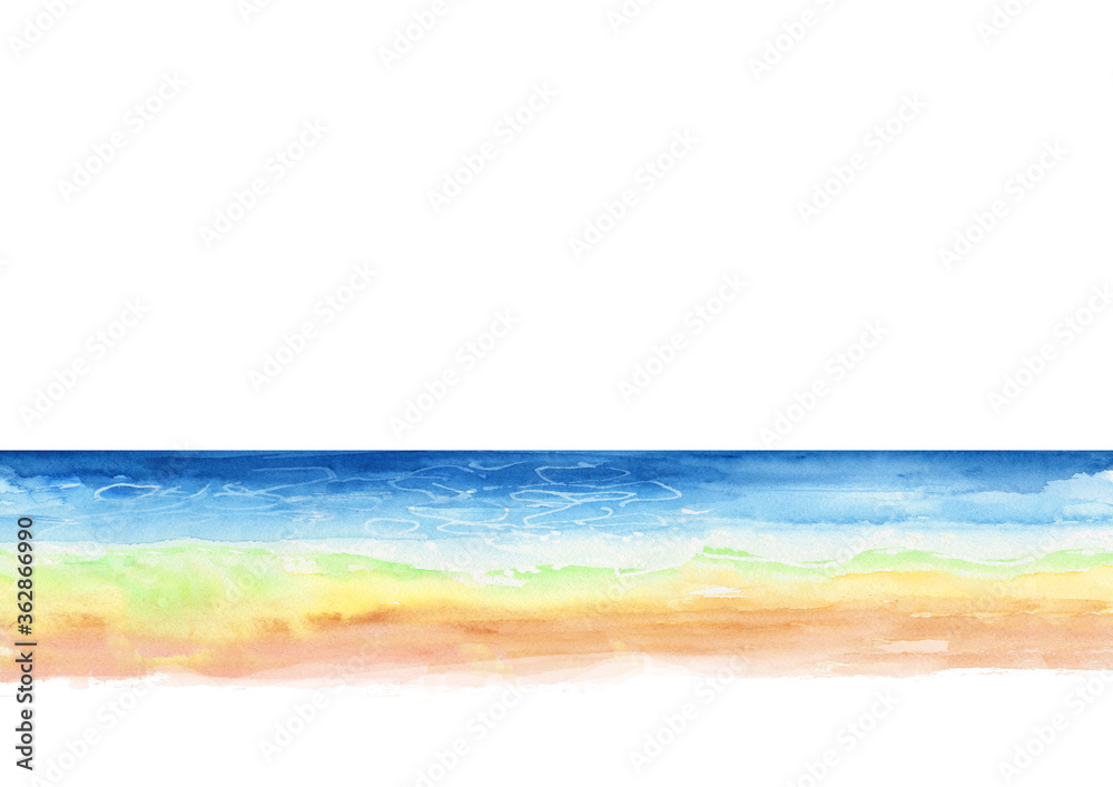 海 砂浜 背景 イラスト 水彩 Stock Illustration Adobe Stock 海 砂浜 背景 イラスト 水彩 Stock Illustration Adobe Stock