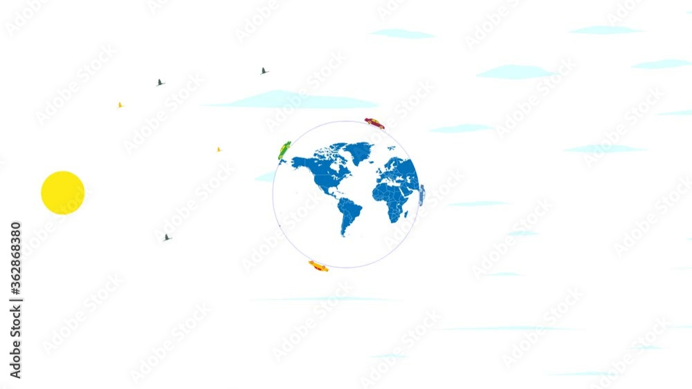 Animated banner for a tour agency. Travel agency 4K video invitation to visit the city of Los Angeles