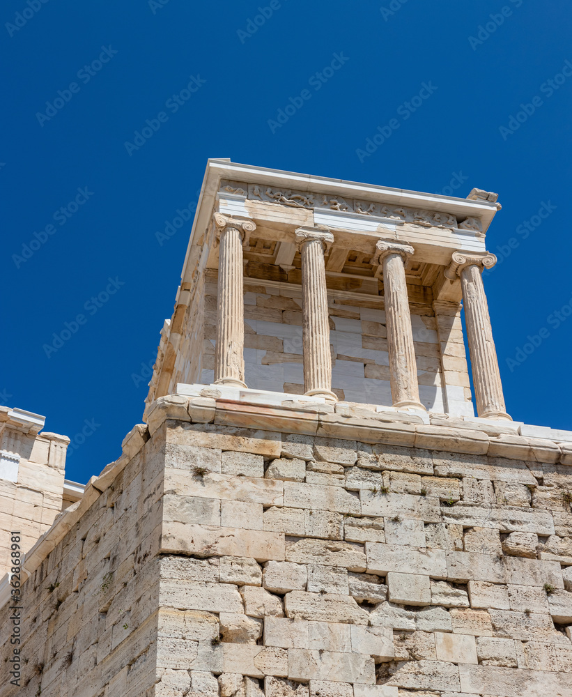 View of the famous Temple dedicated to the goddess Athena