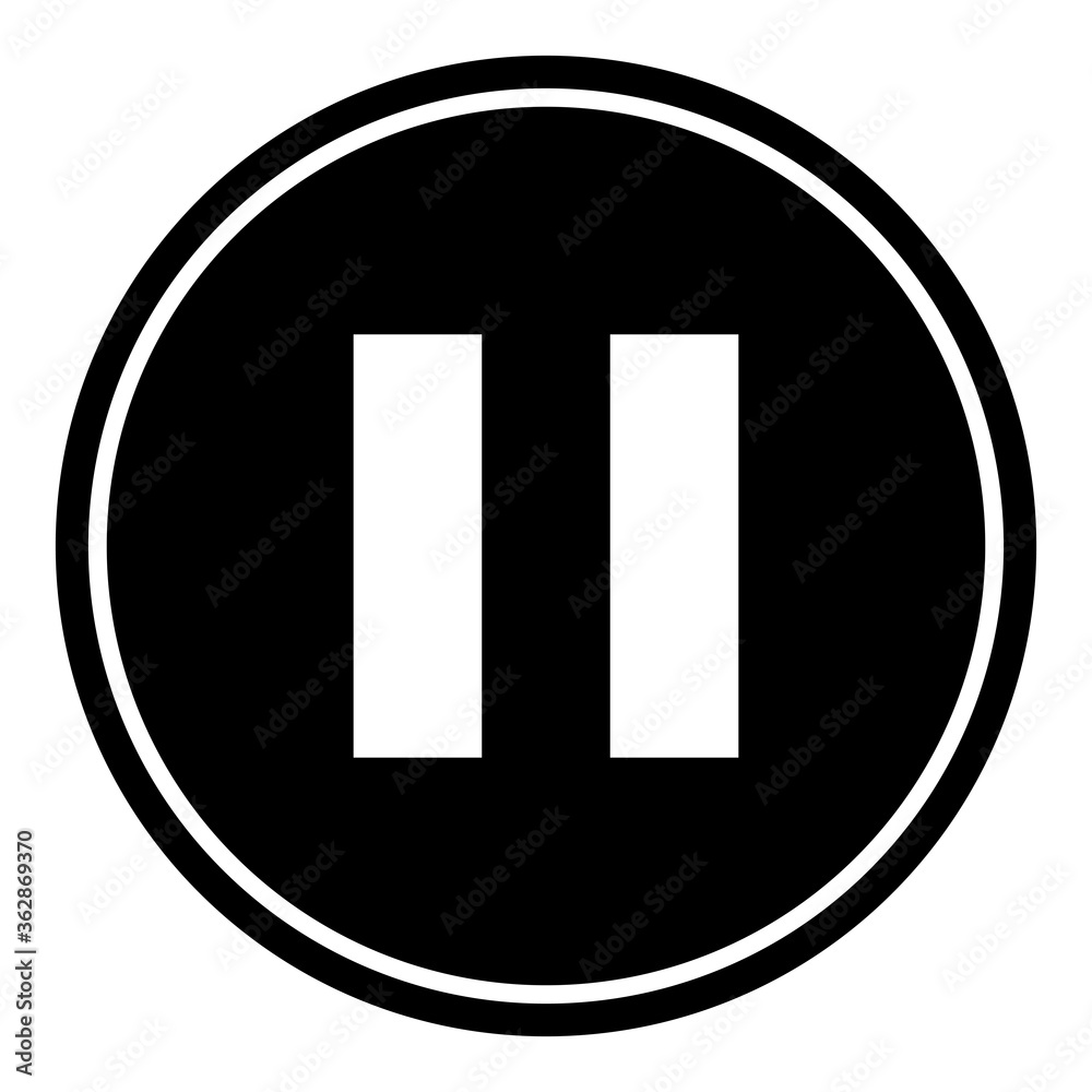 Pause button trendy flat style vector icon. symbol for your web site design, logo, app UI. Pause button trendy flat style vector icon. symbol for your web site design, logo, app UI.
