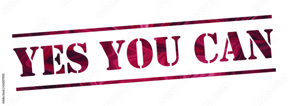 Fototapeta premium yes you can Vector stamp. White isolated