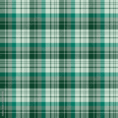 Seamless pattern in simple gray and discreet green colors for plaid, fabric, textile, clothes, tablecloth and other things. Vector image.