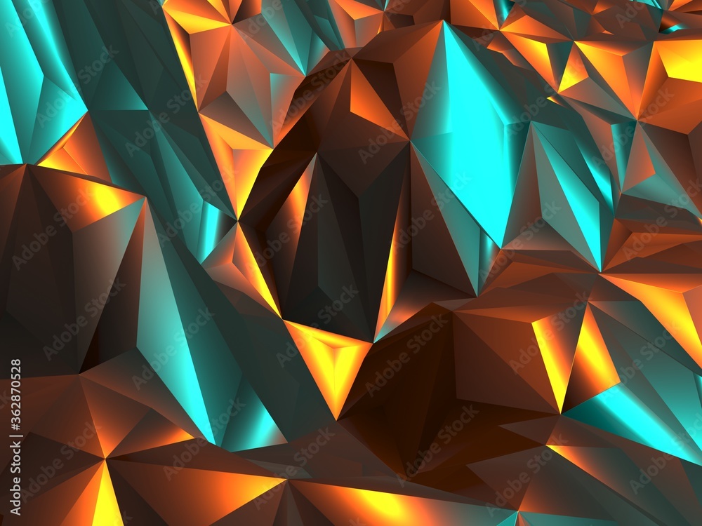 Obraz premium Triangle Poligon Colorful Abstract futuristic Background