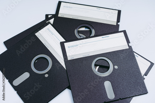 Floppy disks 5.25 on a white background photo