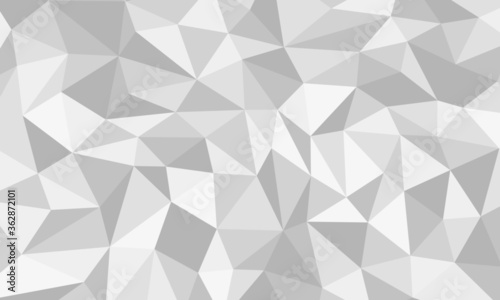 Fototapeta Naklejka Na Ścianę i Meble -  Grey Polygonal Texture, Corporate Abstract Geometric Background. Rumpled Triangular Shapes. Low Poly Style.  Halftone Polygonal Crystal Background