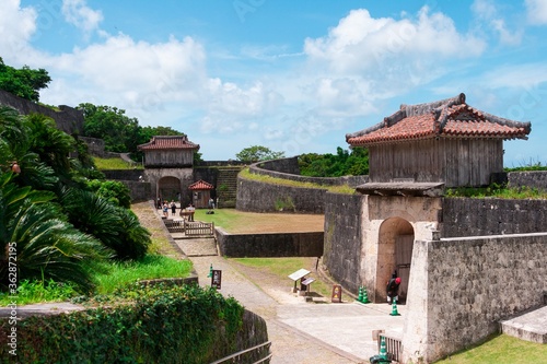 Beautiful shot of Shuri Castle in Okinawa photo