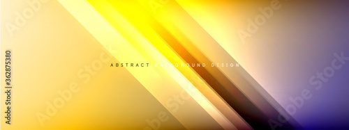 Motion concept neon shiny lines on liquid color gradients abstract backgrounds. Dynamic shadows and lights templates for text