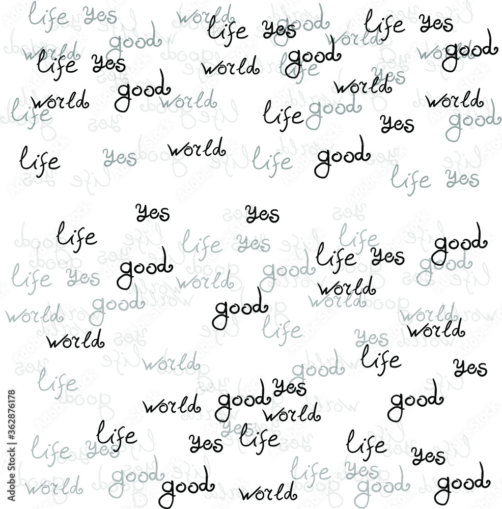 seamless pattern with words