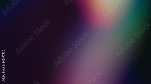 Rainbow Multciolor Optical Flare Abstract Bokeh and Light Leaks Photo Overlays with Camera Lens Film Burn Defocused Blur Reflection Bright Sunlights. Use in Screen Overlay Mode for Photo Processing.