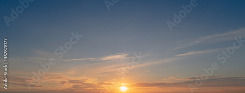 sunset sky with clouds Background