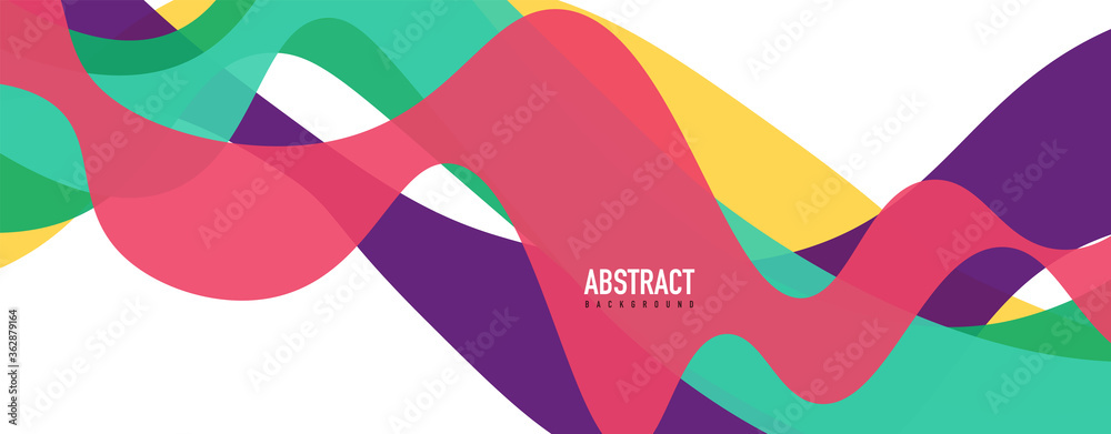Fluid wave colorful abstract background. Dynamic colorful vibrant vector design - obrazy, fototapety, plakaty 