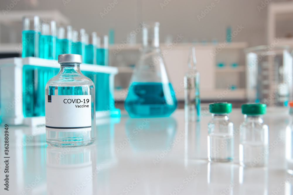 Group of vaccines sample for scientists will use in analyzing and researching vaccines to prevent Covid-19 or coronavirus diseases is spreading in the lab. Use for background and website article. Group of vaccines sample for scientists will use in analyzing and researching vaccines to prevent Covid-19 or coronavirus diseases is spreading in the lab. Use for background and website article.