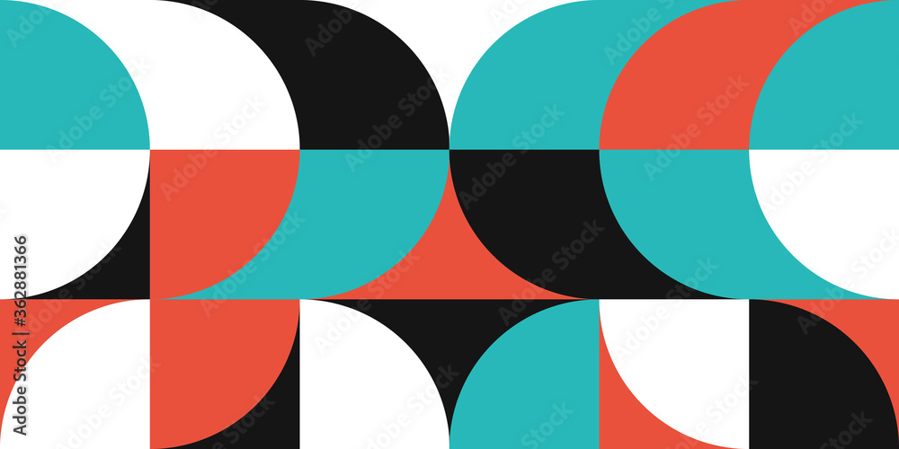 Abstract geometric pattern vector design. Bauhaus style background..