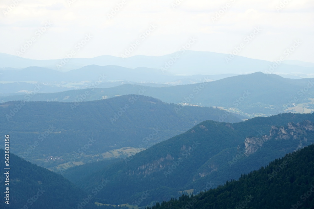 Landscape with blue Mala Fatra mountains in Slovakia Landscape with blue Mala Fatra mountains in Slovakia