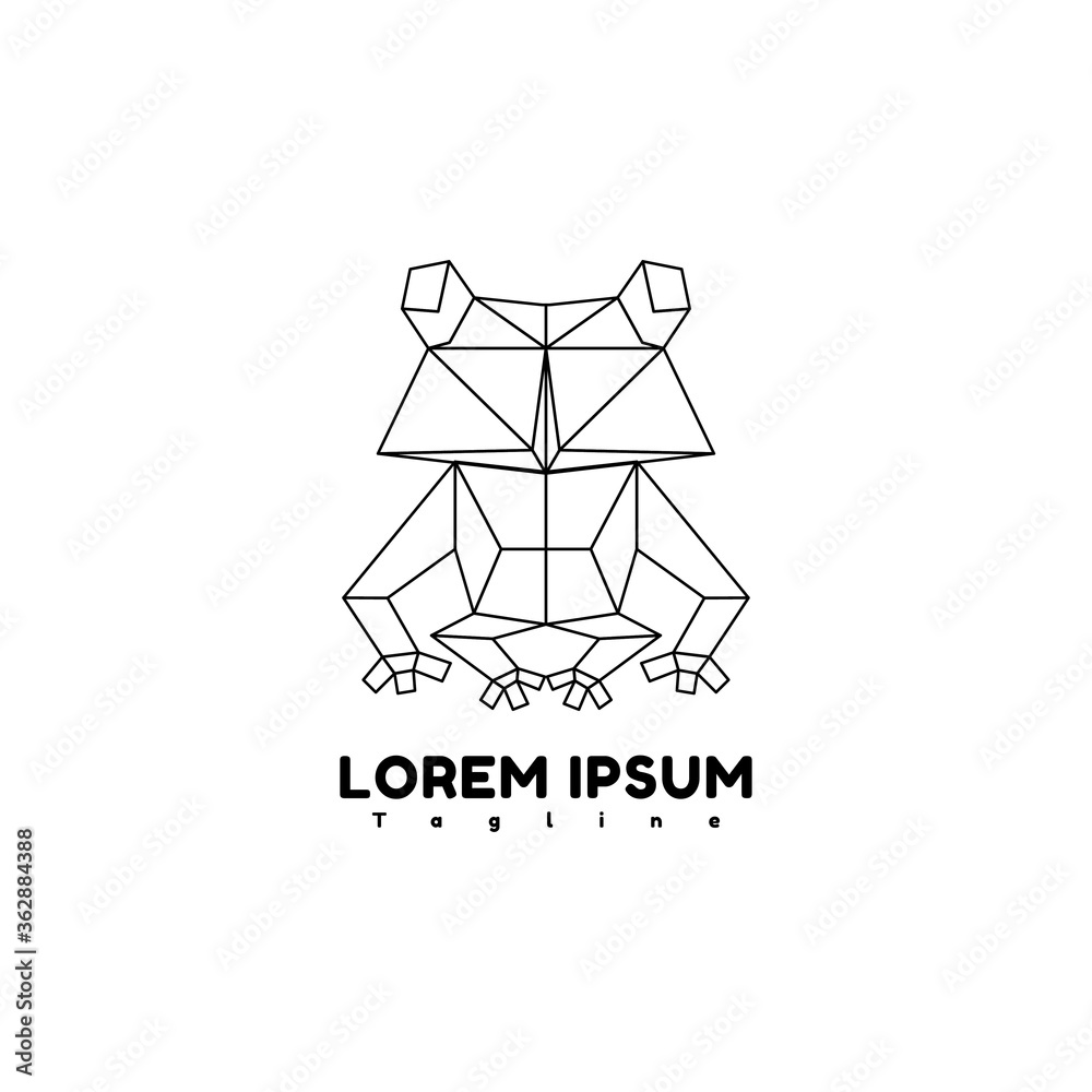 frog geometry vector design template illustration frog geometry vector design template illustration