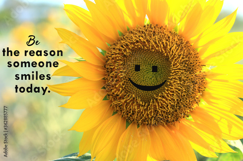 Quadro em tela Inspirational quote - Be the reason someone smiles today