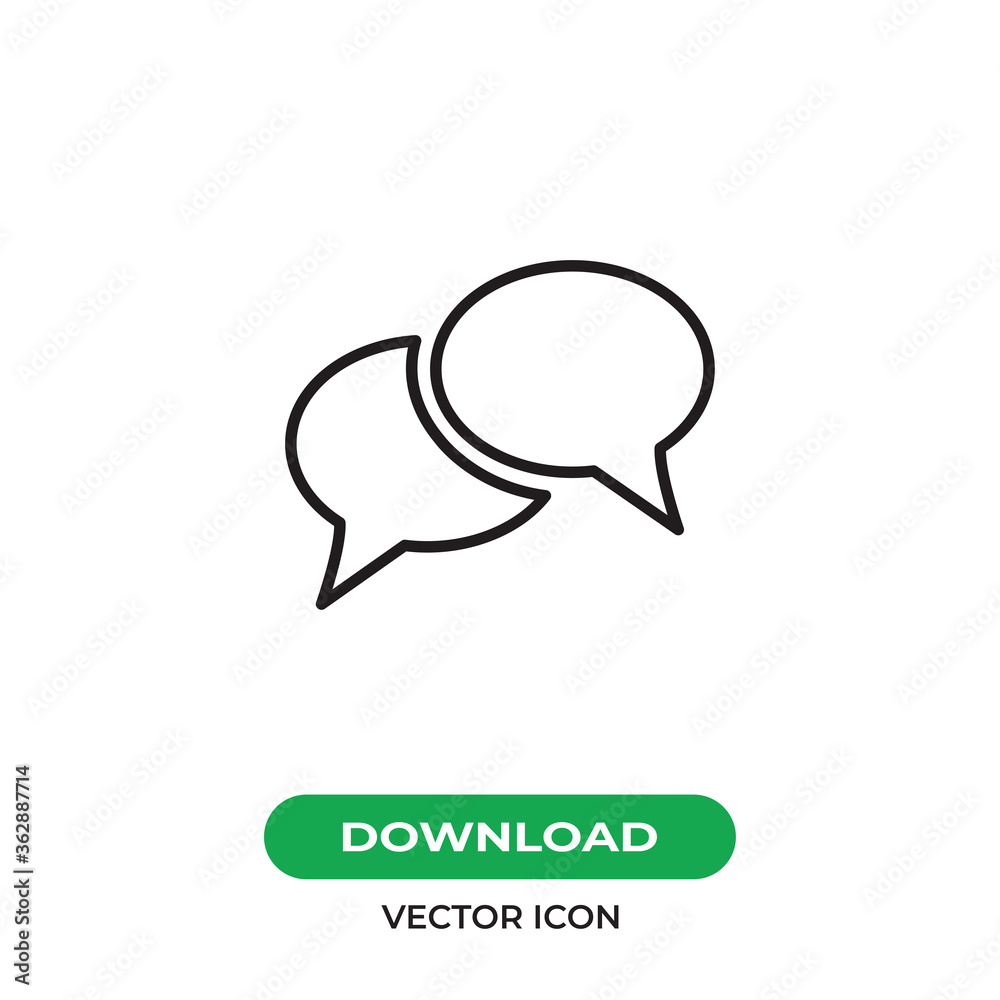 Speech bubble icon vector. Message sign Speech bubble icon vector. Message sign