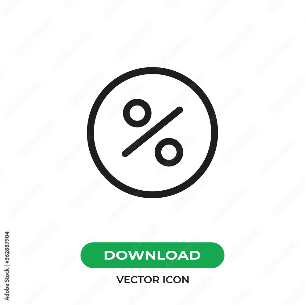 Naklejka premium Percent icon vector. Percentage sign