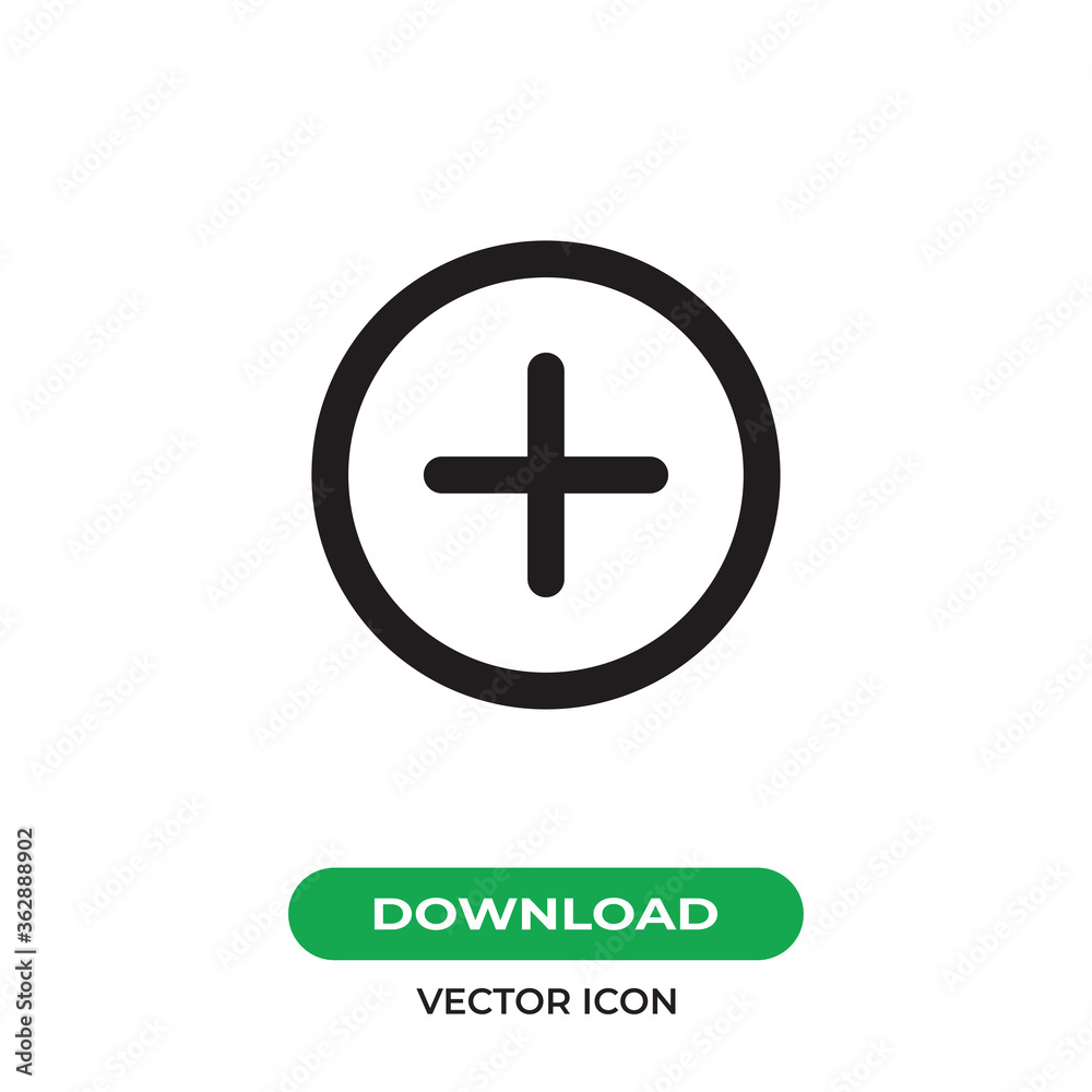 Plus icon vector. Add sign Plus icon vector. Add sign