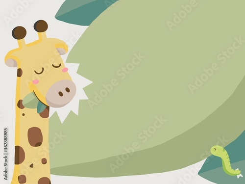 giraffe eating leaves 