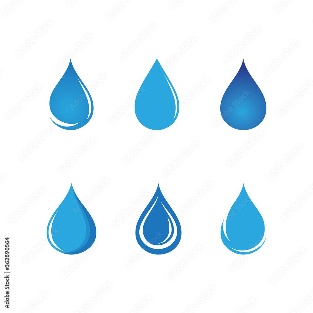 Set of Water drop Logo Template vector illustration Set of Water drop Logo Template vector illustration