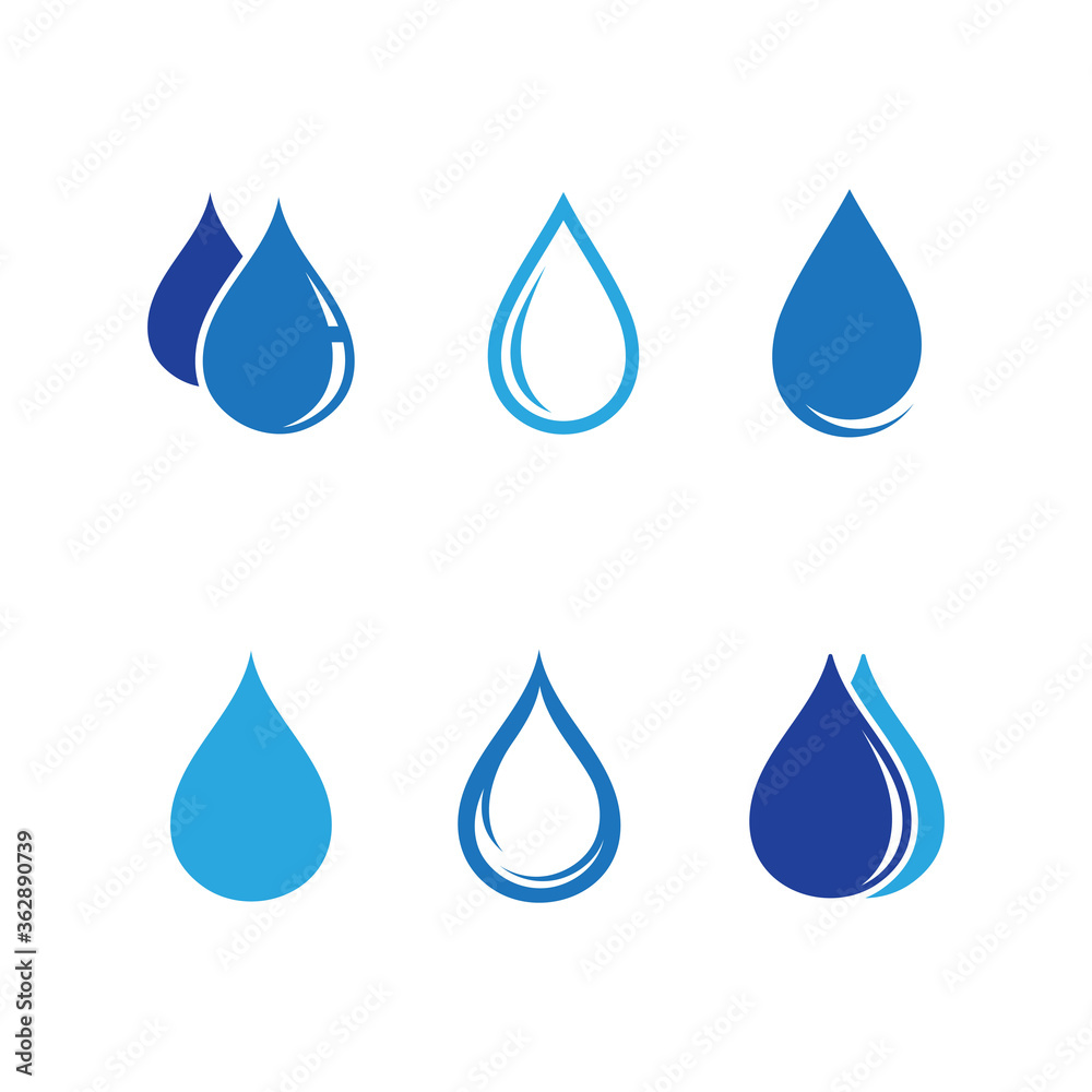 Set of Water drop Logo Template vector illustration Set of Water drop Logo Template vector illustration