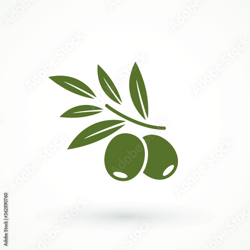 Olive icon sign vector symbol logo illustration for web and mobile olives icon silhouette isolated. Black ripe branch with leaves. Gourmet food emblems. Simple logotype design.