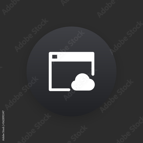 Cloud Browsing -  Matte Black Web Button