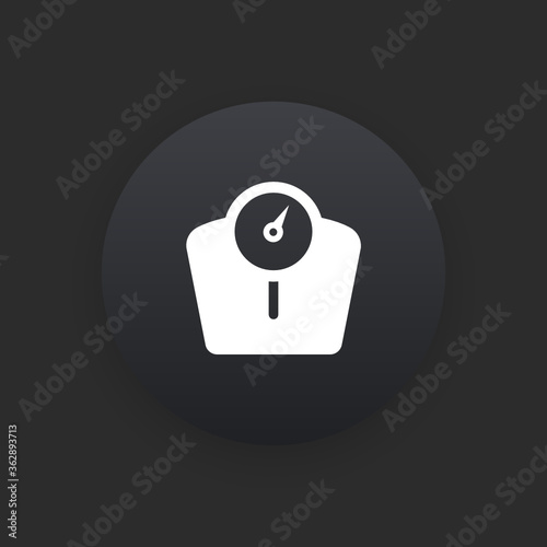Weight Scale -  Matte Black Web Button
