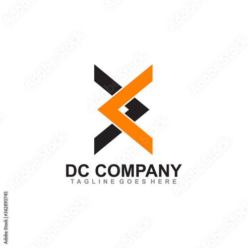 Free Download DC letter logo design template - GFXLoad