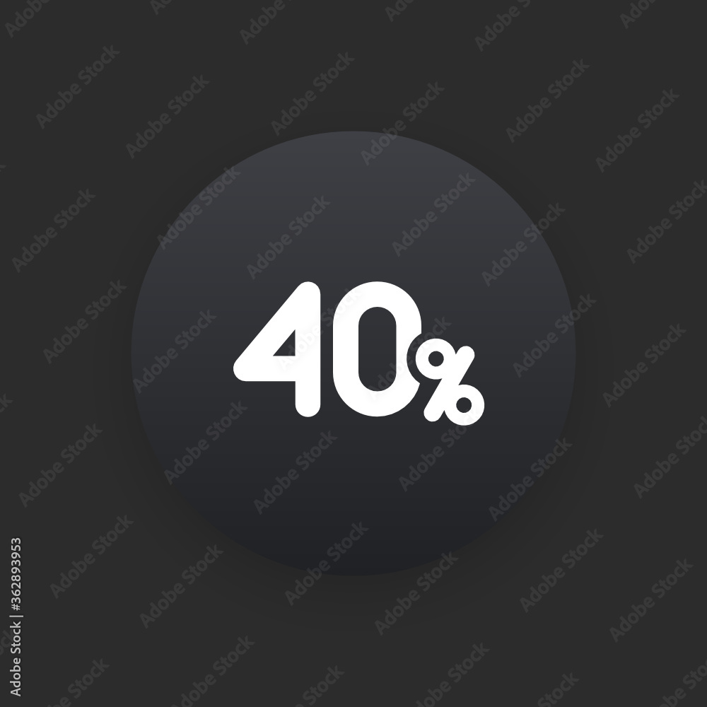 40% -  Matte Black Web Button