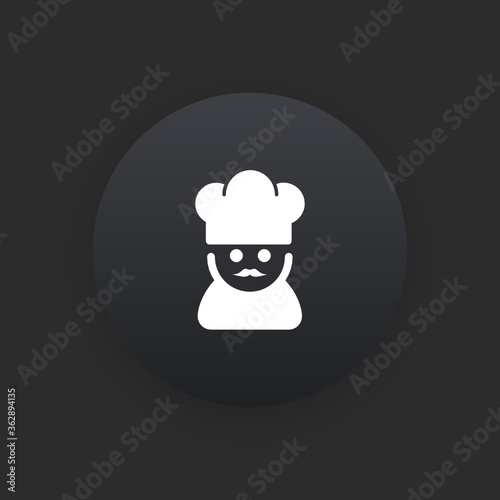 Chef -  Matte Black Web Button
