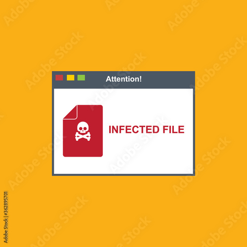 Alert notification. Malware concept, spam data fraud, internet error, insecure connection,online scam, virus.