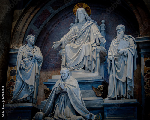 Jesus and the saints sculpture