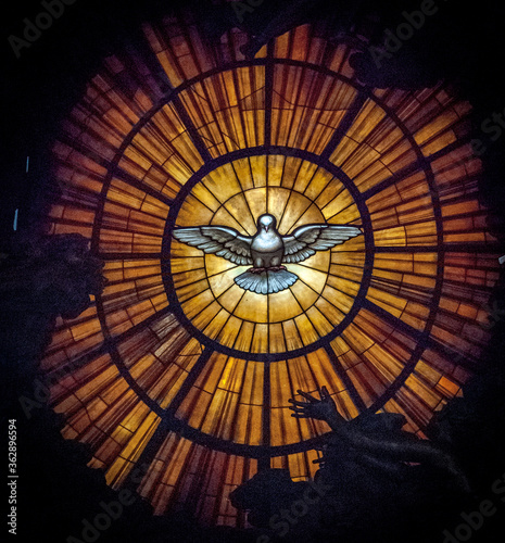 Holy spirit stained glass