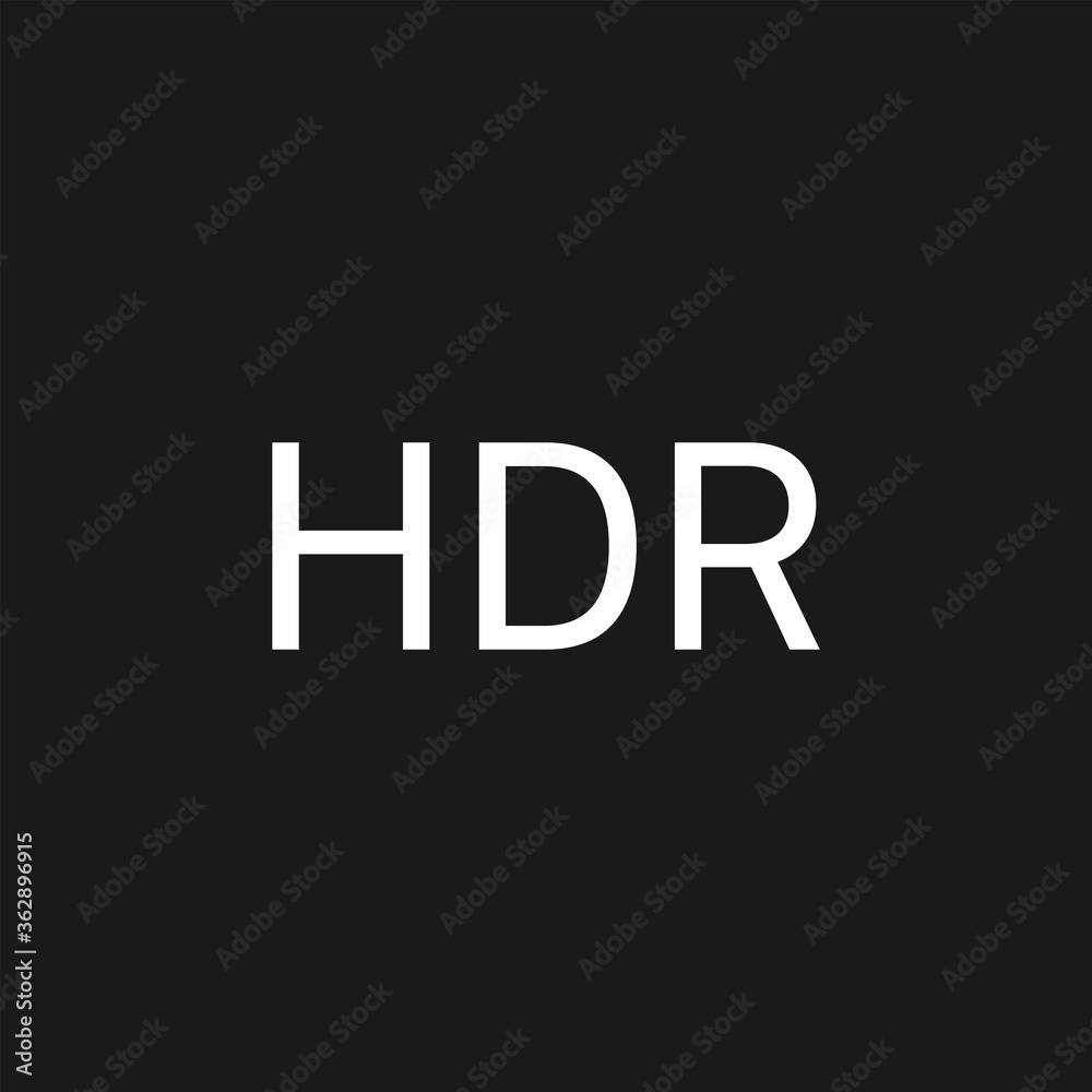 HDR icon. Premium quality symbol modern simple vector icon for website, mobile app. Vector Illustration HDR icon. Premium quality symbol modern simple vector icon for website, mobile app. Vector Illustration