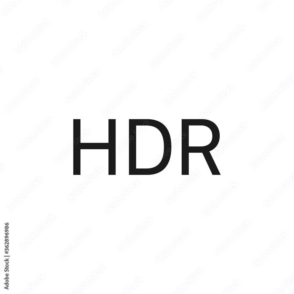 HDR icon. Premium quality symbol modern simple vector icon for website, mobile app. Vector Illustration HDR icon. Premium quality symbol modern simple vector icon for website, mobile app. Vector Illustration