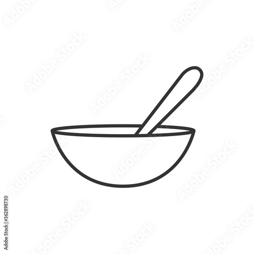 Bowl icon. Cereal symbol modern simple vector icon for website, mobile app. Vector Illustration
