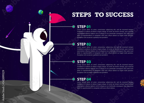 Infographic design template. Creative concept with 4 steps