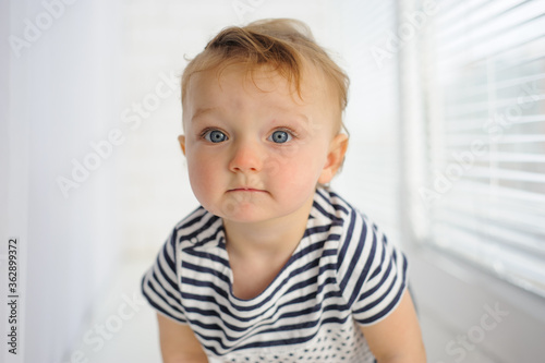 Close-up portrait of a small child.