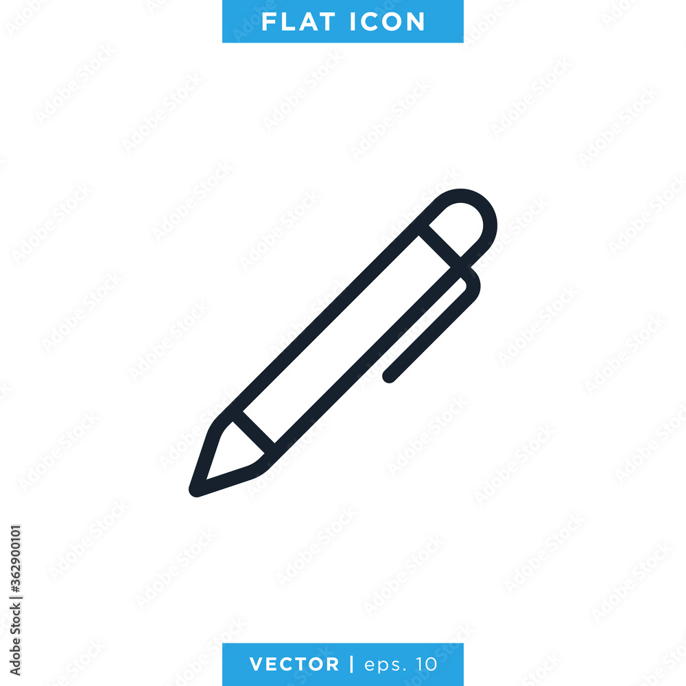 Pen, Pencil Icon Vector Logo Design Template Pen, Pencil Icon Vector Logo Design Template