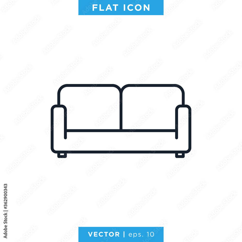 Couch, Sofa Icon Vector Design Template. Furniture Icon Couch, Sofa Icon Vector Design Template. Furniture Icon