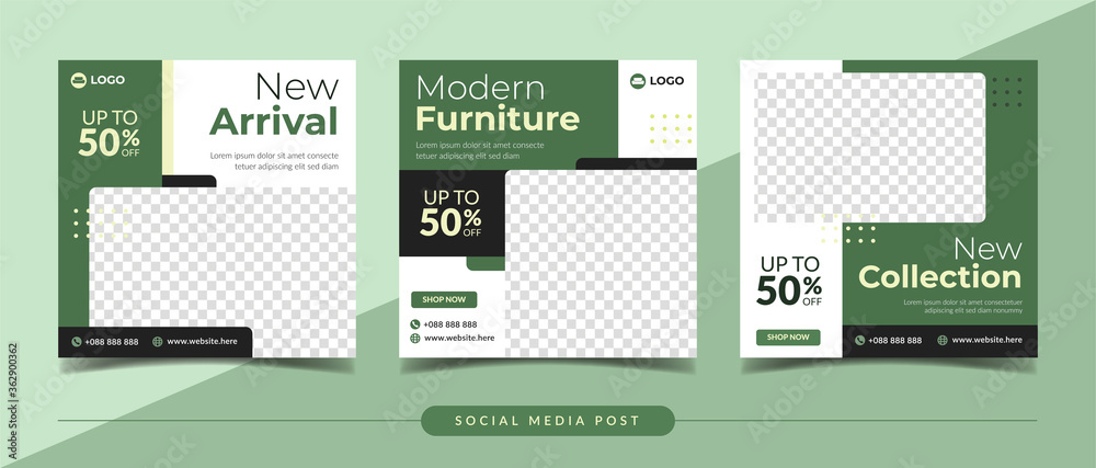 Furniture sale square banner for social media post template Furniture sale square banner for social media post template