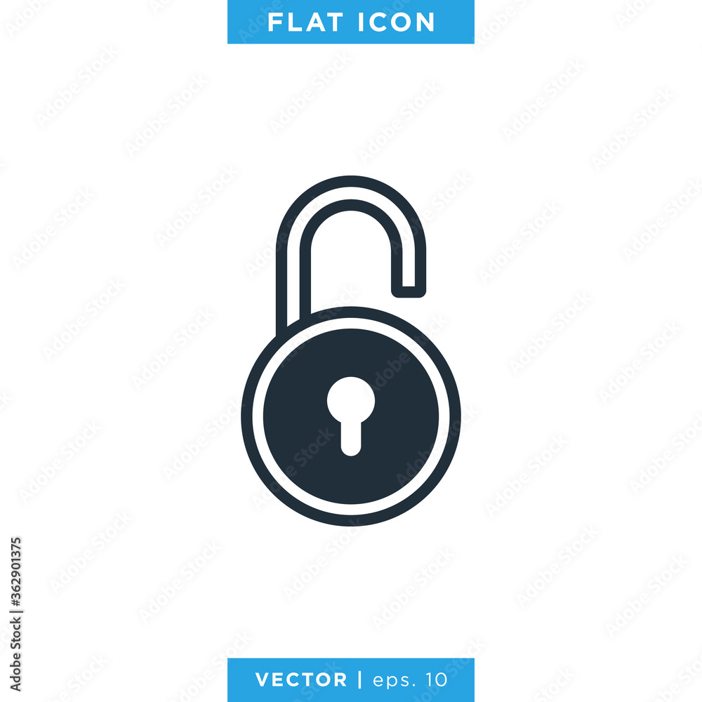 Padlock Icon Vector Logo Design Template Padlock Icon Vector Logo Design Template