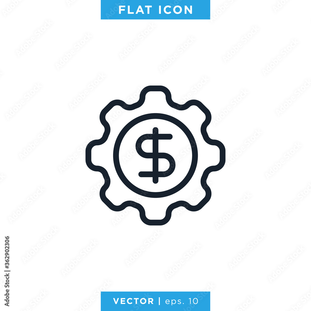 Money Icon Vector Design Template. Dollar Currency Money Icon Vector Design Template. Dollar Currency