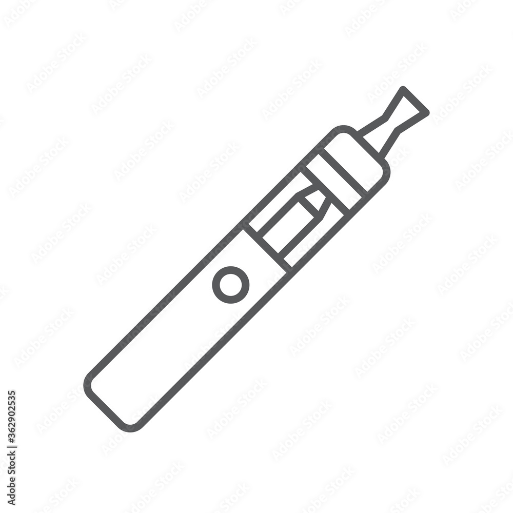 Vaporizer electric cigarette vector icon symbol isolated on white background Vaporizer electric cigarette vector icon symbol isolated on white background