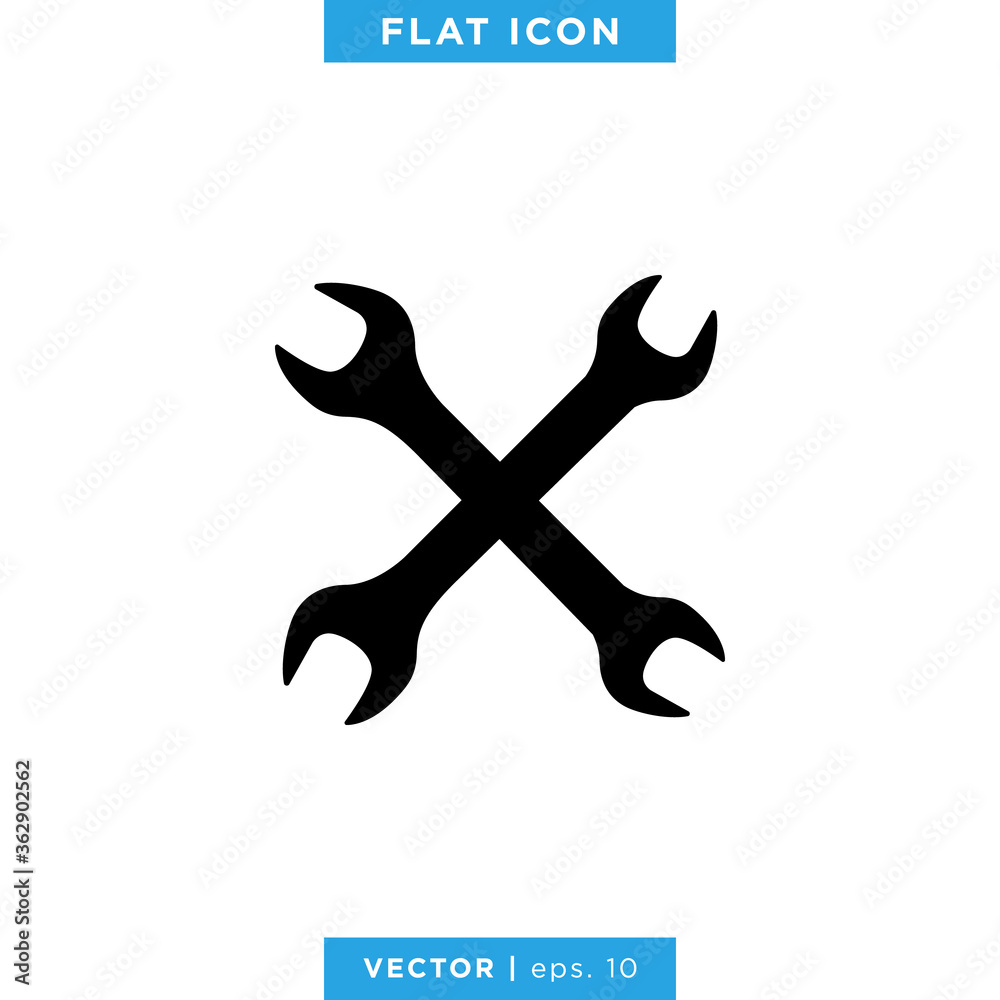 Wrench, Spanner Icon Vector Logo Design Template. Tools, Repair, Service Symbol Wrench, Spanner Icon Vector Logo Design Template. Tools, Repair, Service Symbol