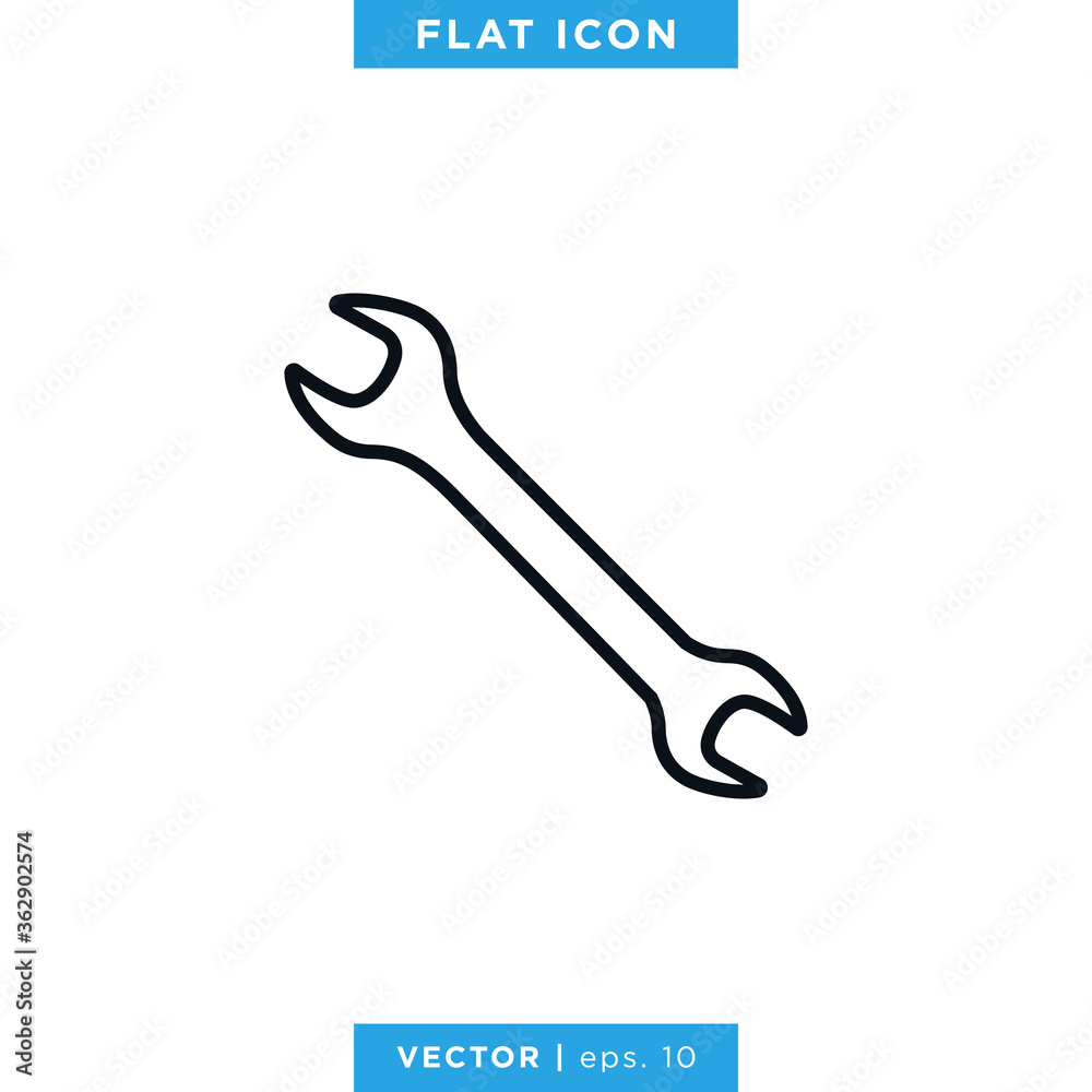 Wrench, Spanner Icon Vector Logo Design Template. Tools, Repair, Service Symbol Wrench, Spanner Icon Vector Logo Design Template. Tools, Repair, Service Symbol