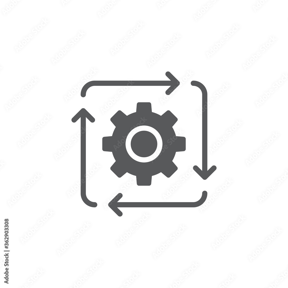 Work flow vector icon symbol isolated on white background Work flow vector icon symbol isolated on white background