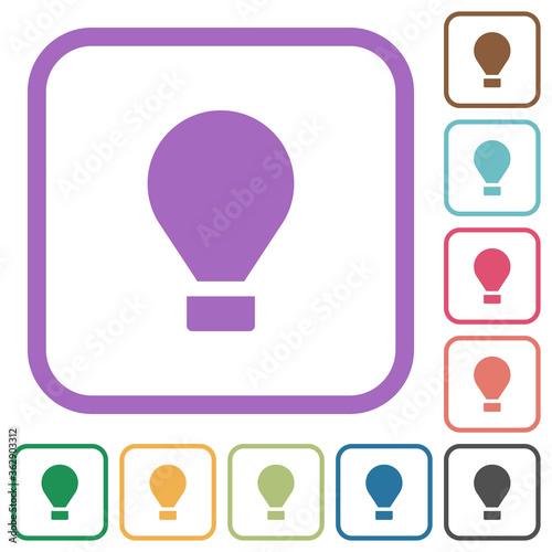 Air balloon simple icons